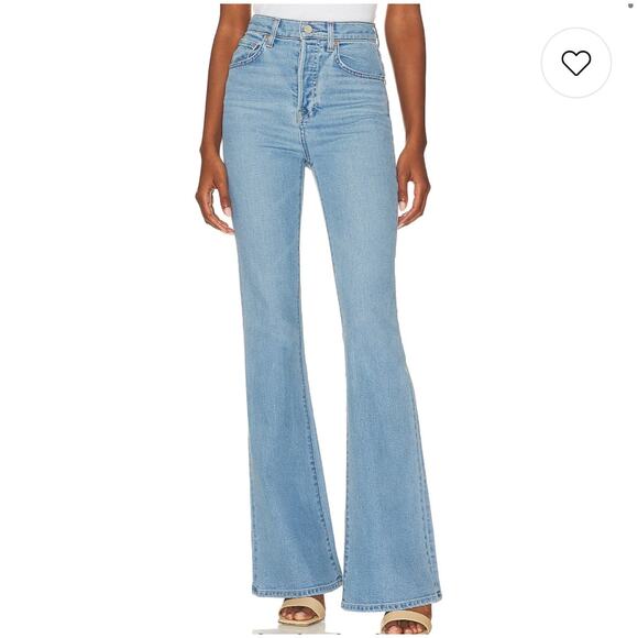Revolve GRLFRND The Rayssa High Rise Super Flare Jeans Size 27 NWT - Picture 1 of 9